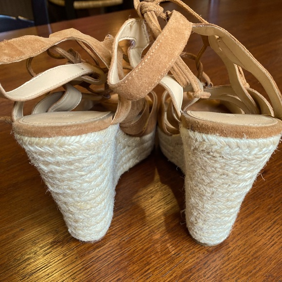 Suede Espadrille Wedge Sandals - Picture 6 of 8